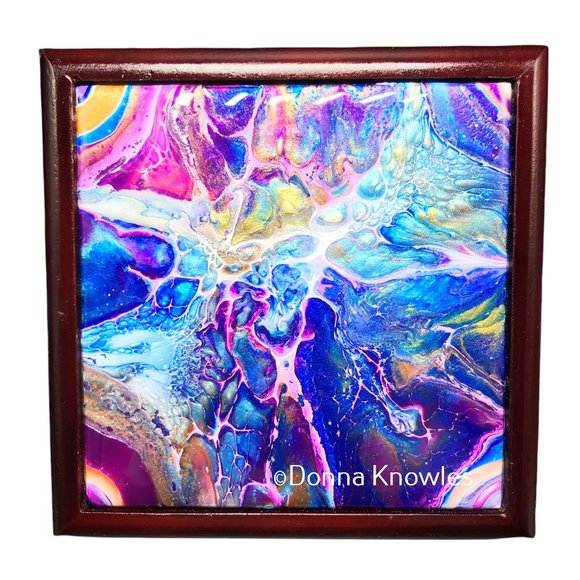 NWOT Memory Box, Jewelry Box, Keepsake, Abstract - Picture 1 of 10